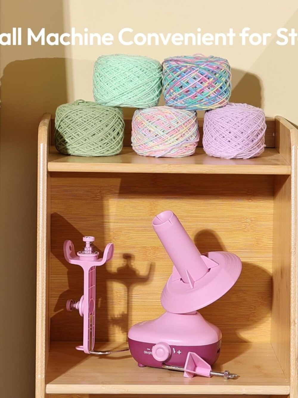 Yarn Winder, Electric Yarn Ball Winder for Crocheting, Compact Yarn Cake Winder - Picture 6 of 7